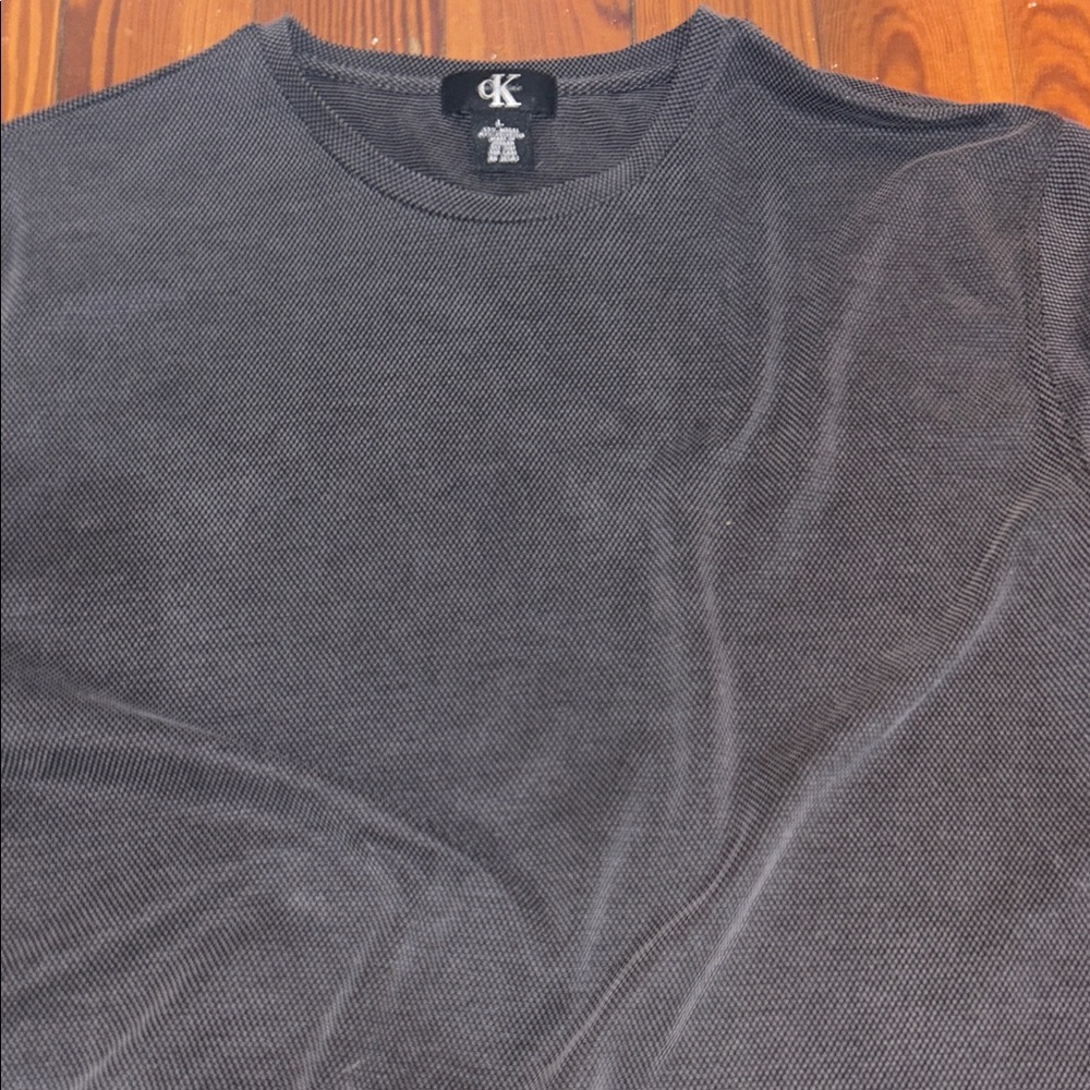 Calvin Klein Gray Patterned Knit - image 1